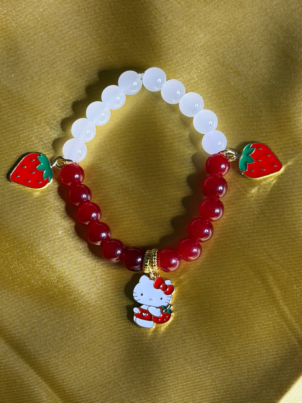 Strawberry Kitty Bracelet